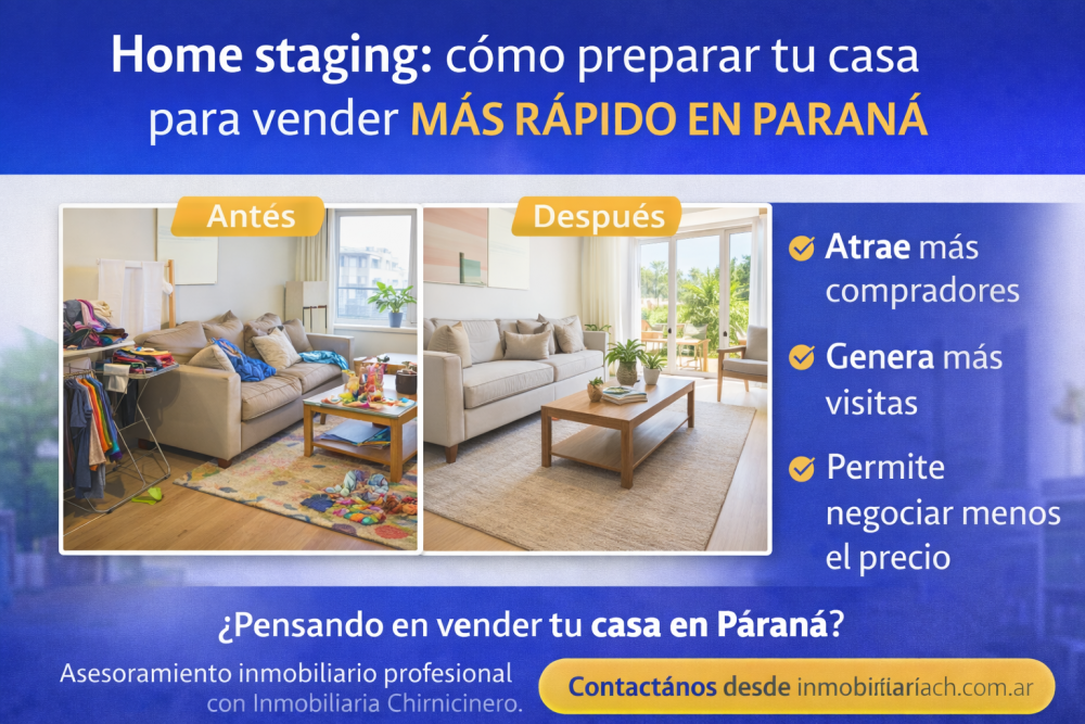 Home staging en Paraná: cómo preparar tu casa para vender más rápido y al mejor precio